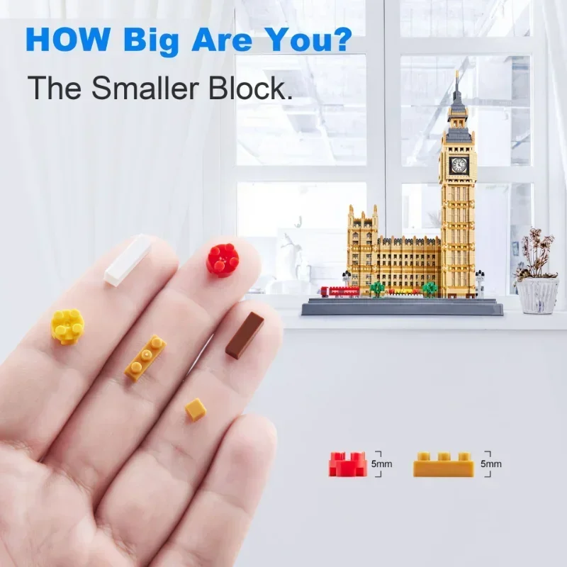 New 2024 Architectural Series Big Ben Building Blocks Decorate Children and Adults'  Three-dimensional Assembly Model