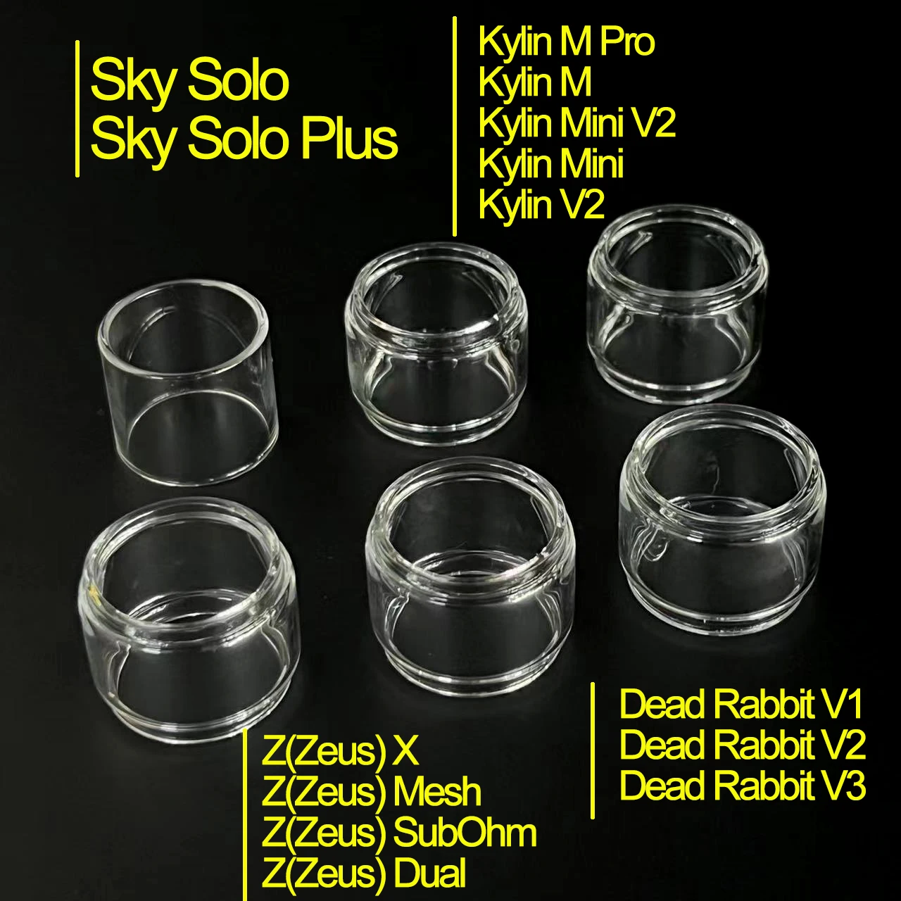 

Bubble/Fat/Straight Replacement Glass Tube For Sky Solo Plus Zeus X Mesh Subohm Kylin Mini V2 M Dual Pro Dead Rabbit V2 V3 Glass