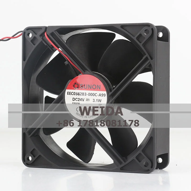 SUNON EEC0382B3-000C-A99 24V 158.1m³/h 2100rpm low noise fan with high rpm industrial axial flow fans for ventilation system