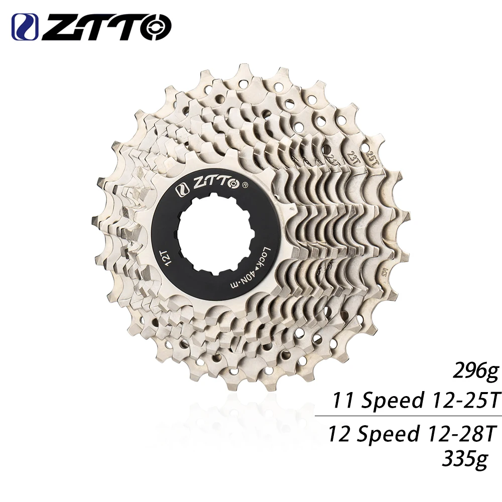 

ZTTO 12 Speed 12-28T Road Bike cassette 11S 12-25T Freewheel Steel 12T Road Racing Sprocket 11 12 Speed K7 Gravel HG Cassette