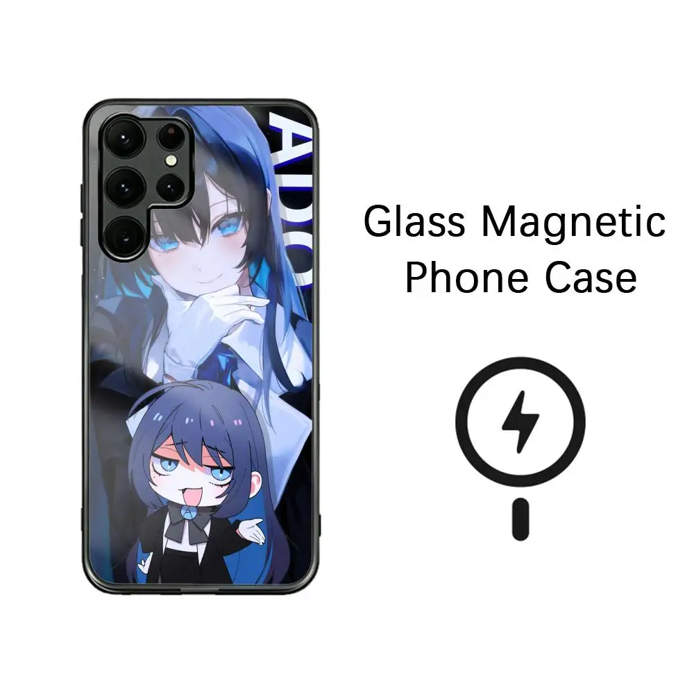 Ado Hot Virtual singer Cool Phone Case For Samsung S26 S25 S24 S23 S22 S21 S20 Plus Ultra Note20 Glass Magnetic Case