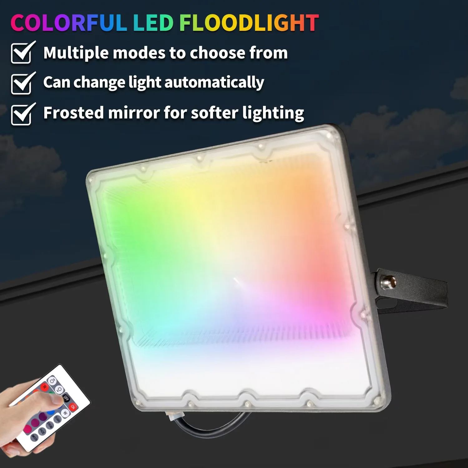 

led lights solar outdoor luz sensor luces solares para exterior spotlight light floodlight rechargeable Colorful camping garden