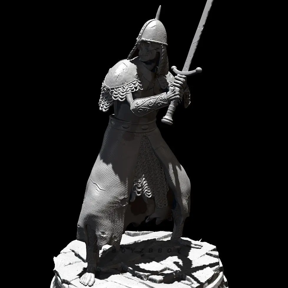 38mm 50mm 75mm Dry Bone Warrior Resin White Mold Unassembled and Uncolored DIY Coloring Figurine Self-assembly Miniatures