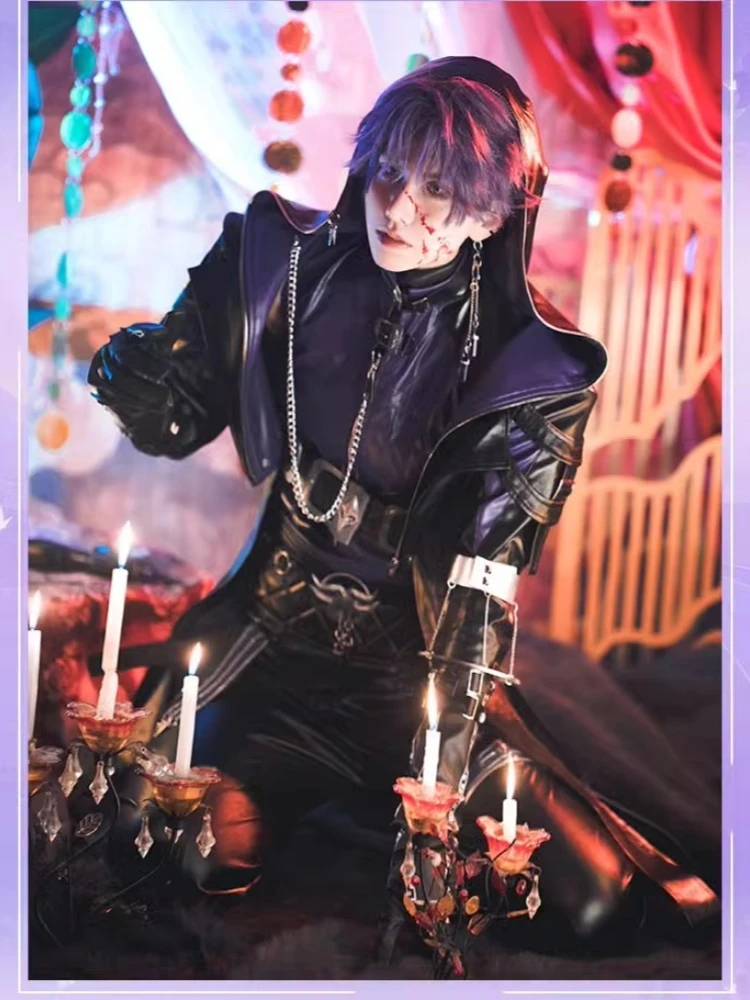 Qiyu Rafayel Anime Cosplay Traje Masculino, Uniforme Bonito, Roupas de Halloween, Interpretação de AbyssWalker, Roupas, Amor e Espaço