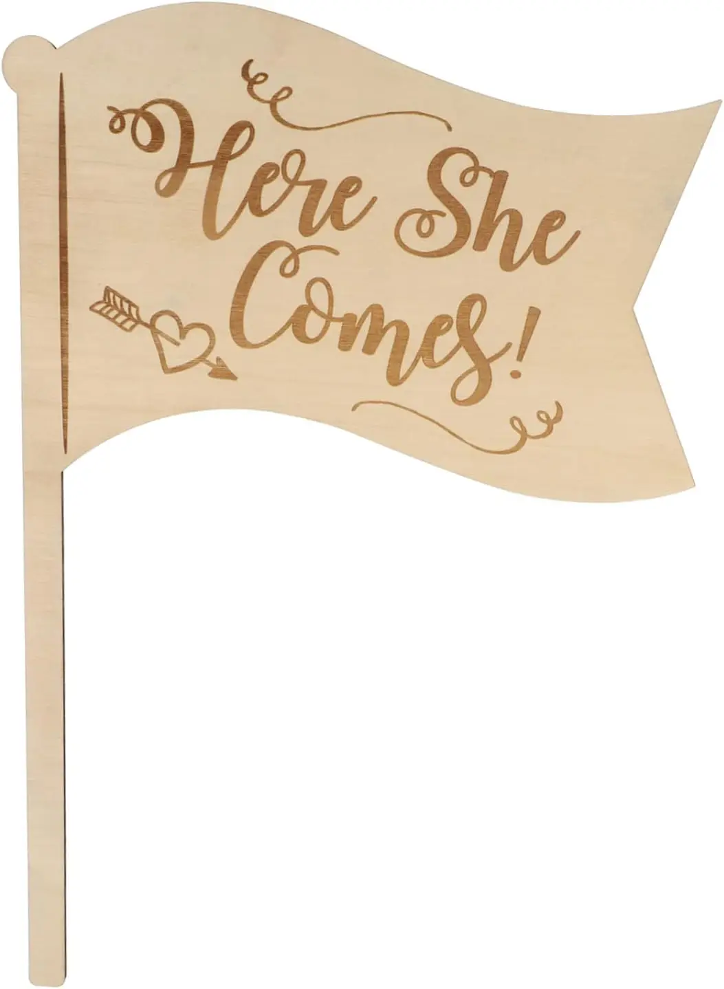 1pc Wedding Party Guide Sign for Flower Girl Creative Here She Comes Sign Wedding Accessory for Boy Girl to Hold Unique Keepsake