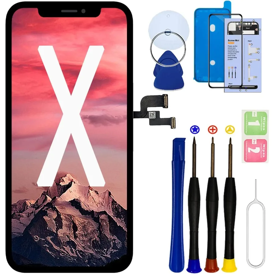 

for iPhone X 10 Screen Replacement 5.8 Kit3D Touch LCD Display digitizer Assembly Screen Compatible with A1865A1901A1902with Co