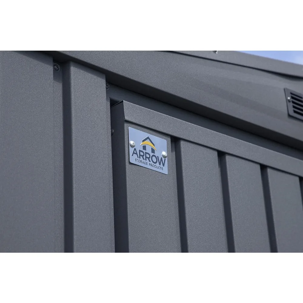 سقيفة تخزين فولاذية خارجية طويلة 10 × 4 بوصة منازل مسبقة الصنع مع كابل عالي وأبواب قابلة للقفل بناء تخزين مع #5