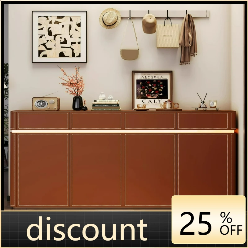 

LTT entrance foyer shoe cabinet Italian simple retro style wall locker partition entrance cabinet