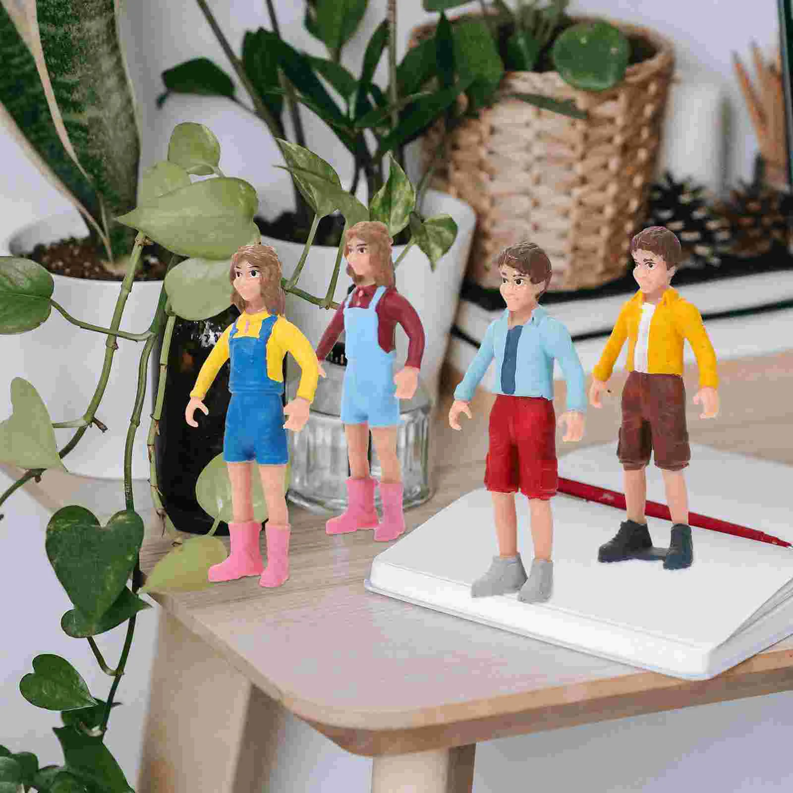 Model postaci Dekoracja Mini figurki Modele zabawek Ludzie Skala Layout Figurki Pvc Miniaturowe figurki konstrukcyjne Ozdoby