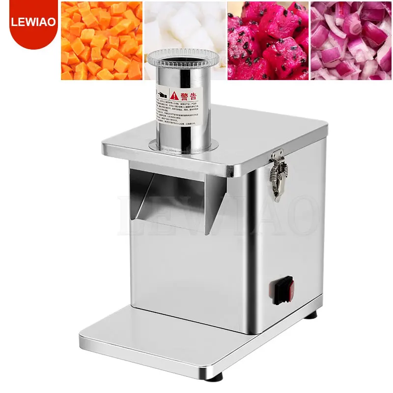 Cortadora eléctrica de verduras, máquina cortadora de zanahorias y patatas en cubitos, cortadora de pepino