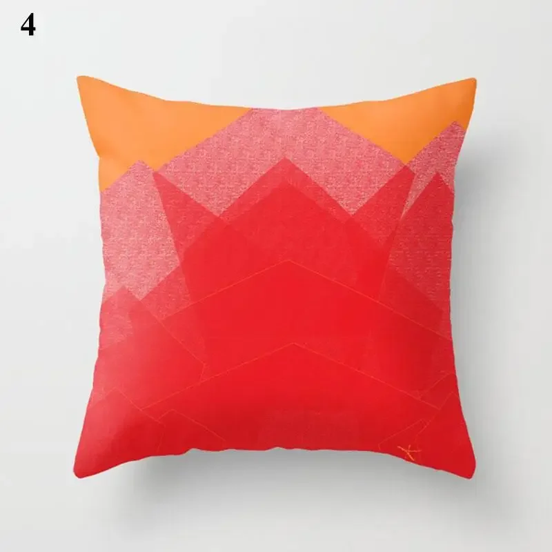Modern Red Series Pillow Case Car Decoration Home Supplies New Creative Simple Nordic Geometry Waist Throw Cushion Cover