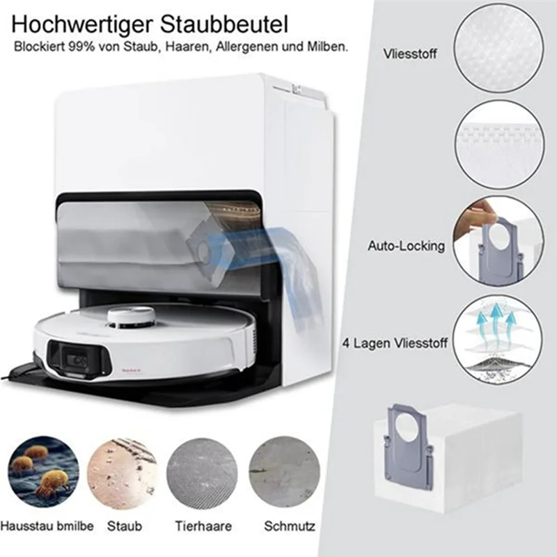 AB43-24PCS Forroborock Q Revo/Qrevo Pro/Qrevo Maxv/P10/P10 Pro Forroborock Q Revo/Qrevo Pro/Qrevo Maxv/P10/P10 Pro Kantong Debu