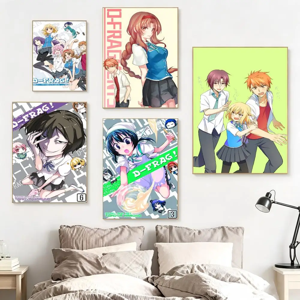 Comedy School Anime D-Frag Poster impermeable para el hogar sala de estar dormitorio bar decoracion estetica