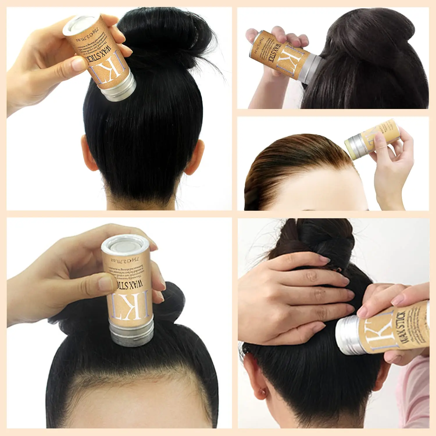 Hair Wax Stick for Wigs, Edge Control Slick Stick Hair Pomade Stick Non-greasy Styling Wax, for Edge Frizz Hair image 6