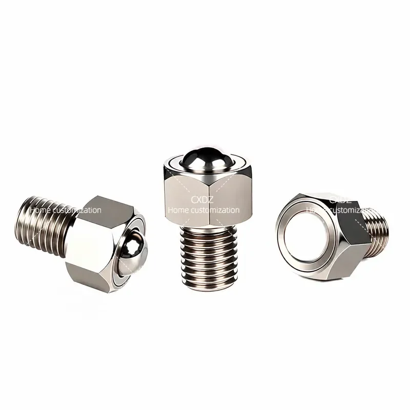 304 Stainless Steel Small Outer Hexagon Ball Roller Universal Transfer Wheel Bearing with Screw Bolt BCHL