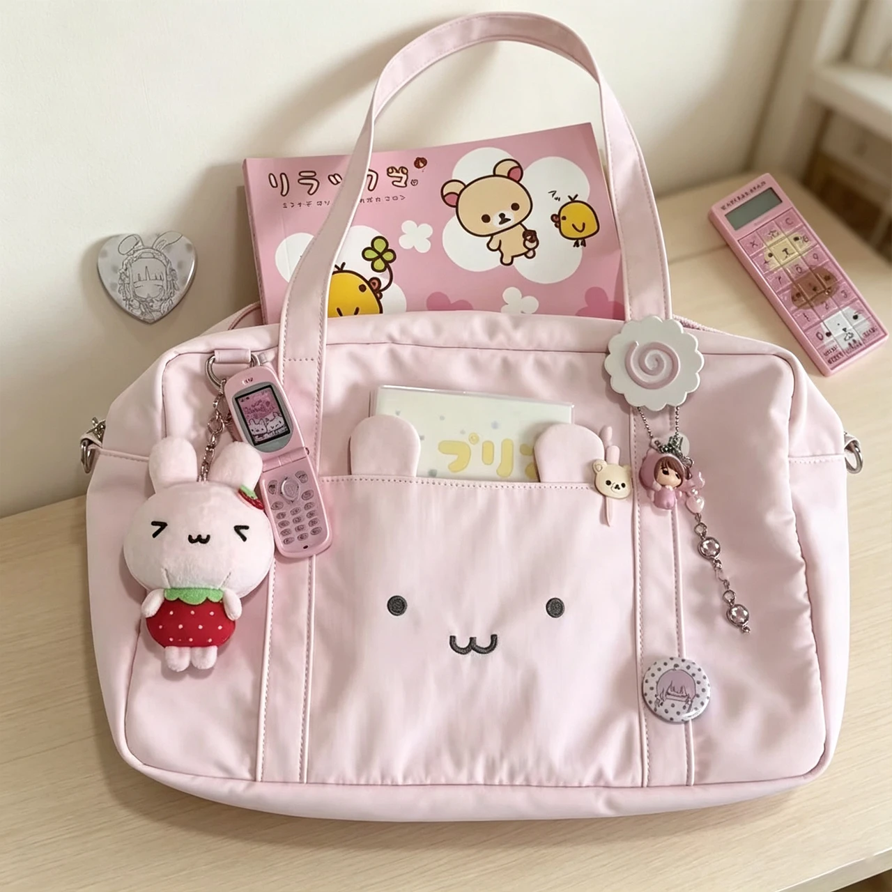 Kawaii Pain Bag Zarte Cartoon-Tragetasche voller mädchenhaftem Charme, Alltagstasche für Pendler, ein Muss für kurze Reisen, süßes Geschenk – Detail 6