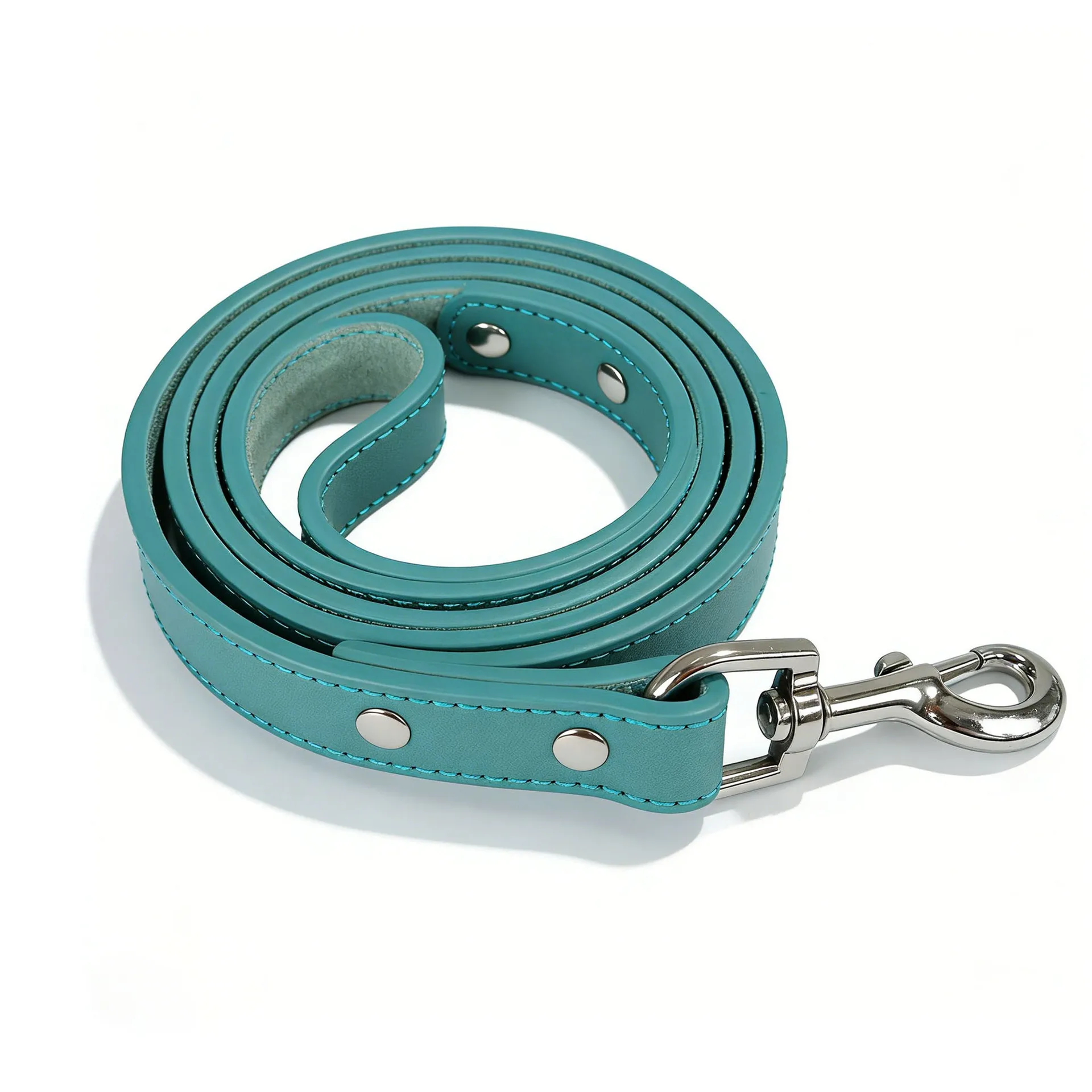 Genuine Leather Dog Leash Full Grain Leather Heavy Duty Pet Leash for for Daily Walking Training Multiple Colors Available view 4