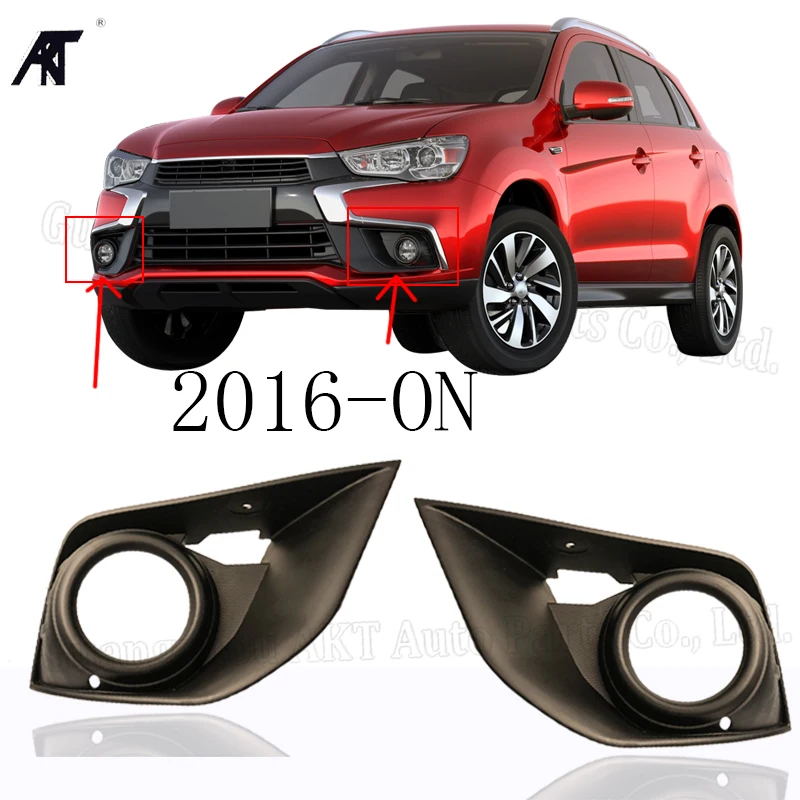 

1pair Right & Left Side Bumper Fog Light Lamp Cover for ASX 2017- front with a hole