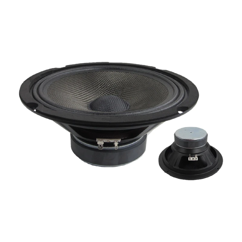 Factory Carbon Fiber 8 Inch 4ohm/8ohm RMS 40W 90DB 25-core FullRange Speaker 100mm Ferrite magnet Midrange Speaker(1pcs speaker)