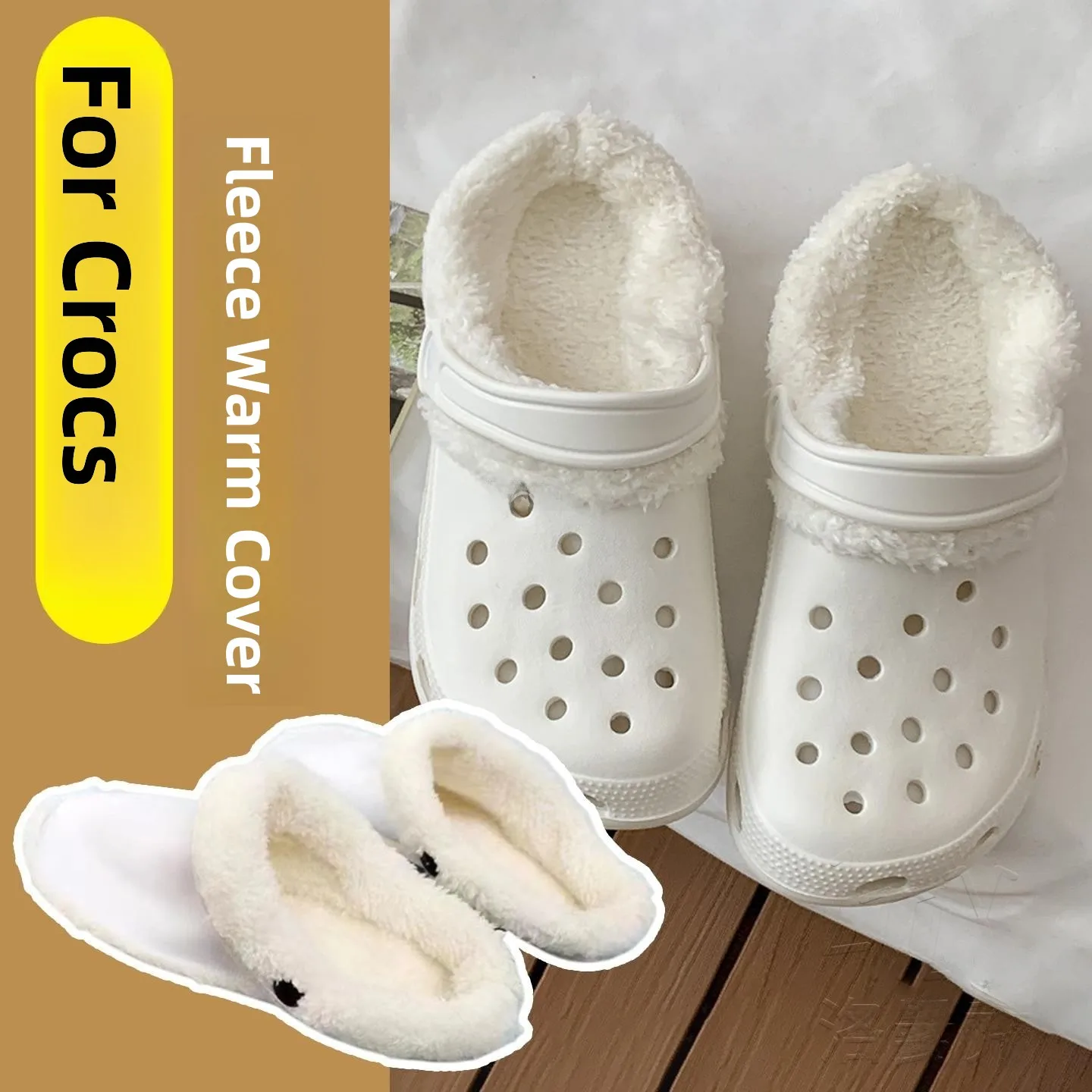 

Thickened Fluffy Cotton Inner Shoe Covers for Holes Shoes Warm Winter Removable Booties Home Use Footwear Accessories