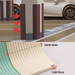 200cm X 20cm X 1cm Garage Wall Protector Car Door Protection Sponge Pad Anti-collision Safety Parking Garage Protector