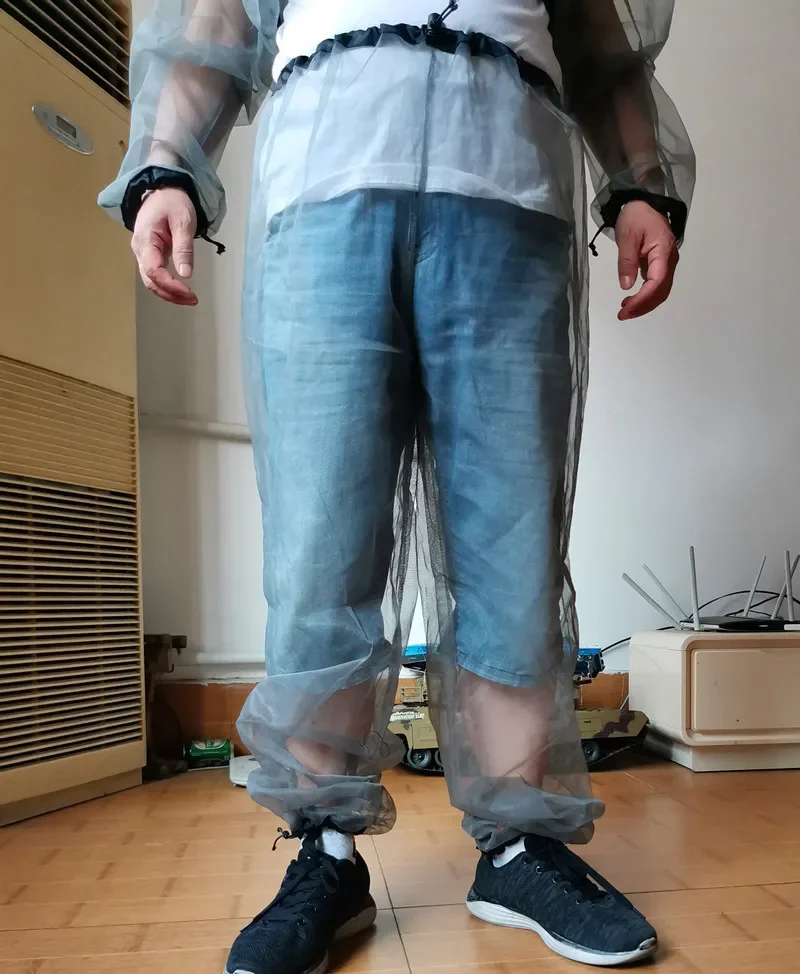 

Net Mesh Breath Sheer Elastic Waist Trousers Mosquito Resistant