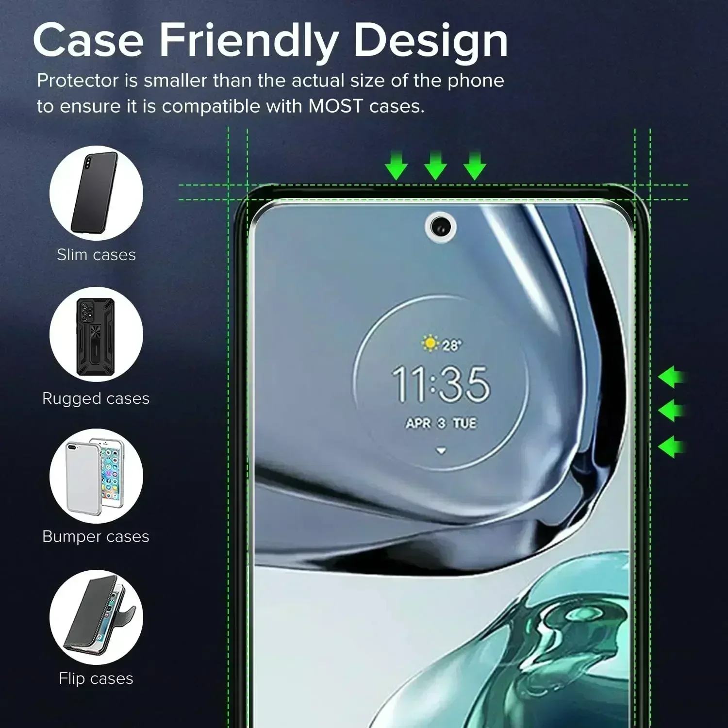2/4 Uds vidrio templado para Motorola Moto G72 película protectora de pantalla de vidrio