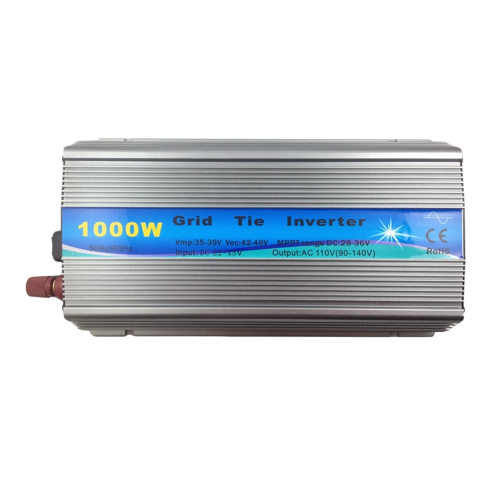 PowMr 재고 1000W 그리드 타이 인버터, 10.5-28VDC 입력 110V 또는 220VAC 출력 마이크로 인버터, 태양광 인버터 그리드 타이 GTI-1000W