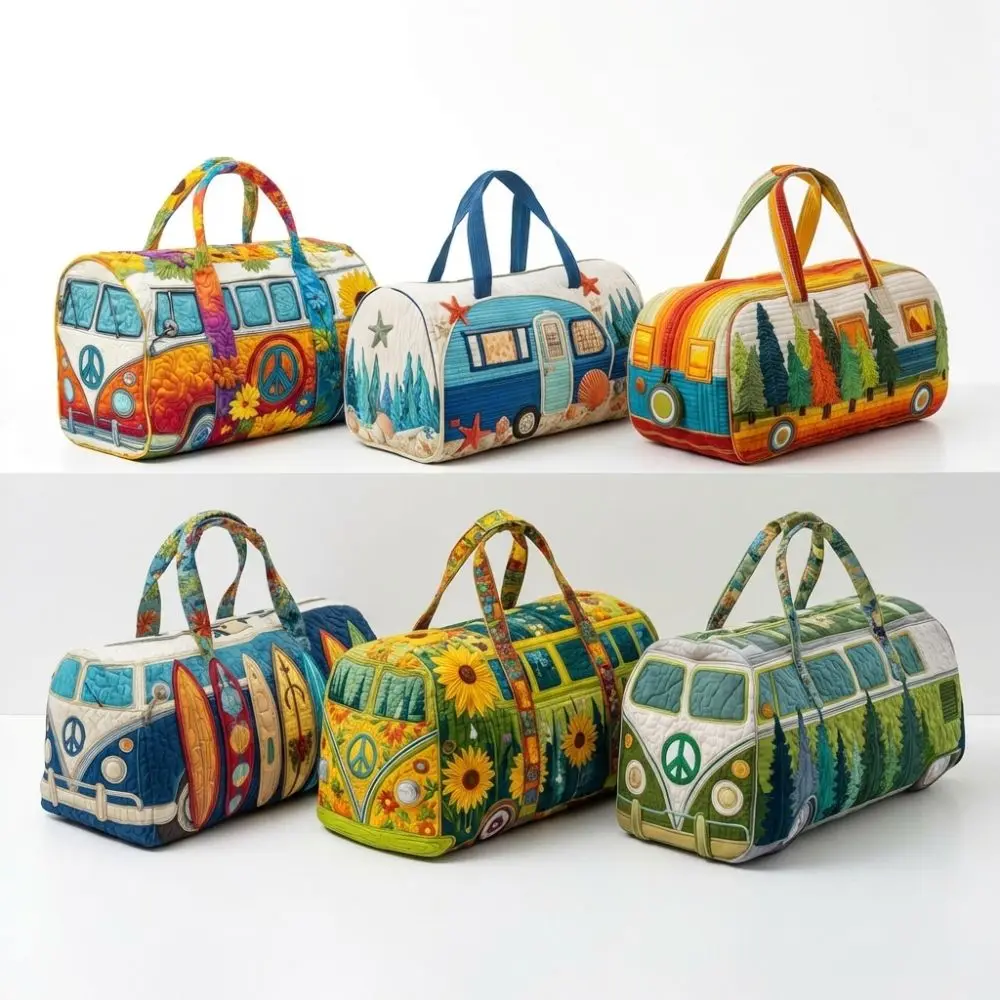 Trendy 3D Quilted Duffle Bag Large Capacity Multifunctional Travel Handbag Sturdy Bus Design Gym Tote Bag Daily Outings