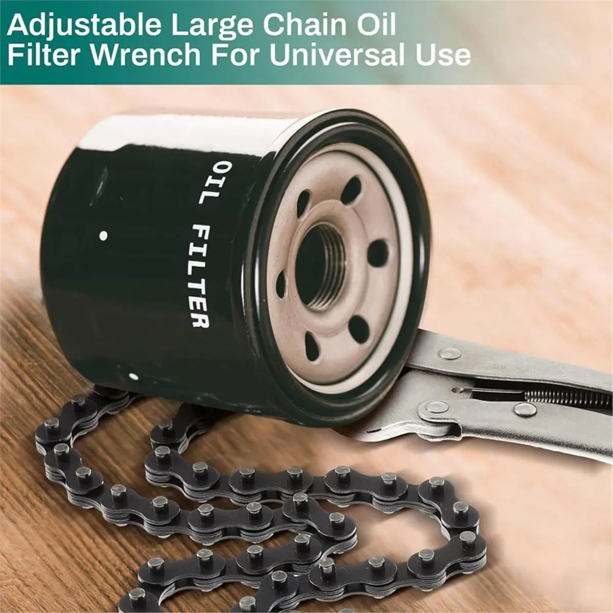 2Pcs 9 Inch Locking Chain Clamp with 19.6 in Long Chain,Locking Chain Plier Industrial Pipe Vise Chain Wrench 6.2 in D