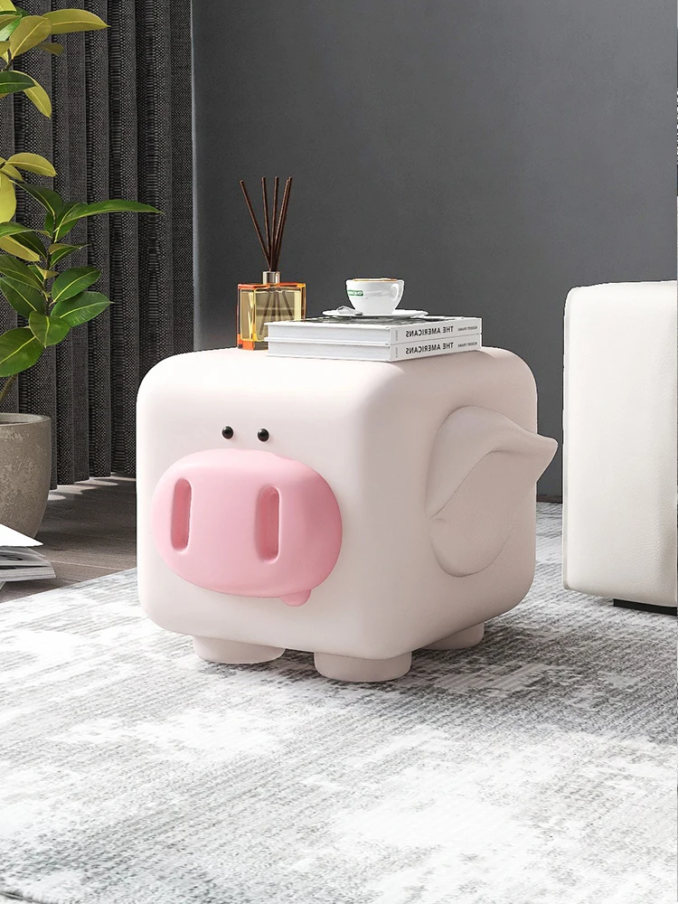 

Home Decor Cartoon Pig Living Room Coffee Table Floor Ornaments Home Decorations Sofas Few Porches Shoe Stools Housewarming Gift