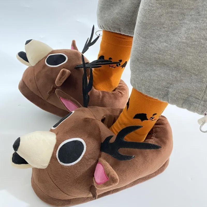 

Roblox New Style Creative Cute Q Version Cartoon Game 99 Nights in The Forest Plush Slippers Plush Dolls Plush Toy Shoes