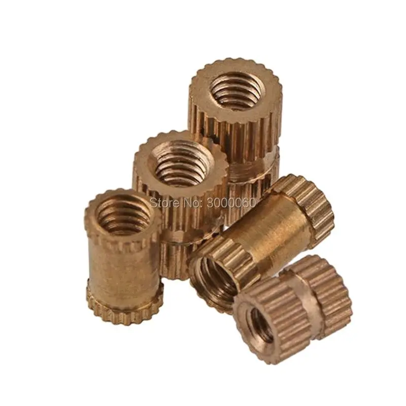 

M3 Injection Molding Round Knurled Brass Insert Nuts 500pcs/Lot
