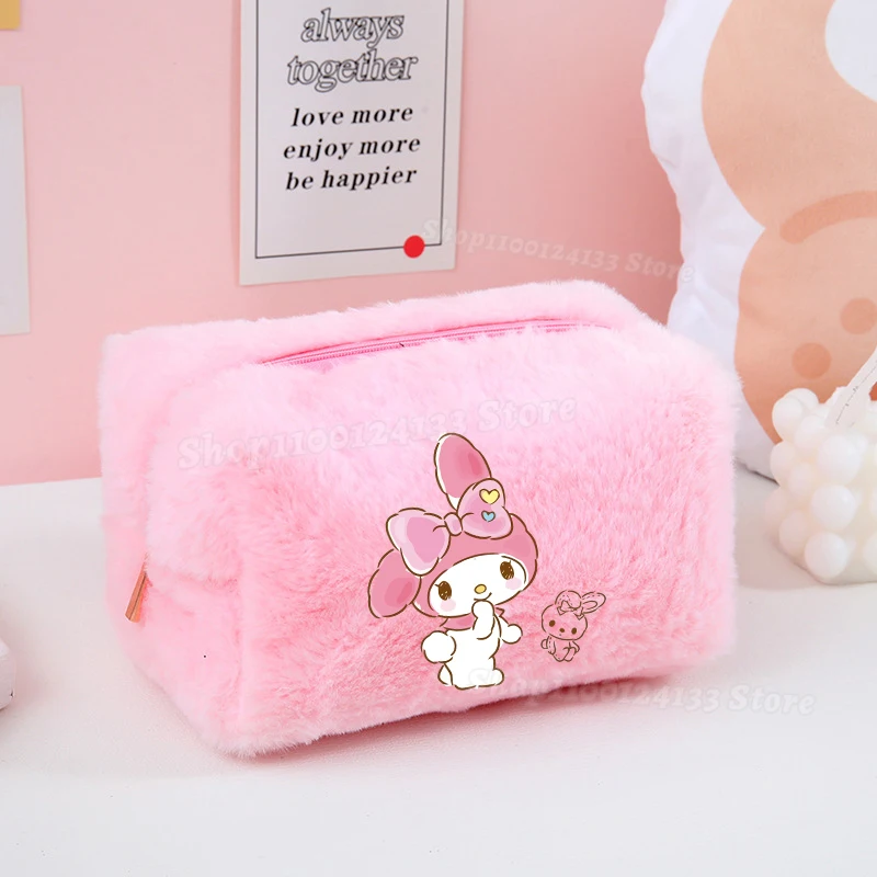 Borsa per il trucco della ragazza Melody Cute Anime Print Borsa per cosmetici da ufficio morbida da donna Borsa da viaggio portatile per bambini Moneta Kawaii nella custodia per il trucco