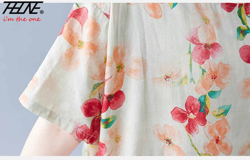 Vestidos Femenino Oversize Summer Women Dress Plus Size Maxi Long Bohemian Para Mujer Elegant Boho Print Robe Vintage Dresses