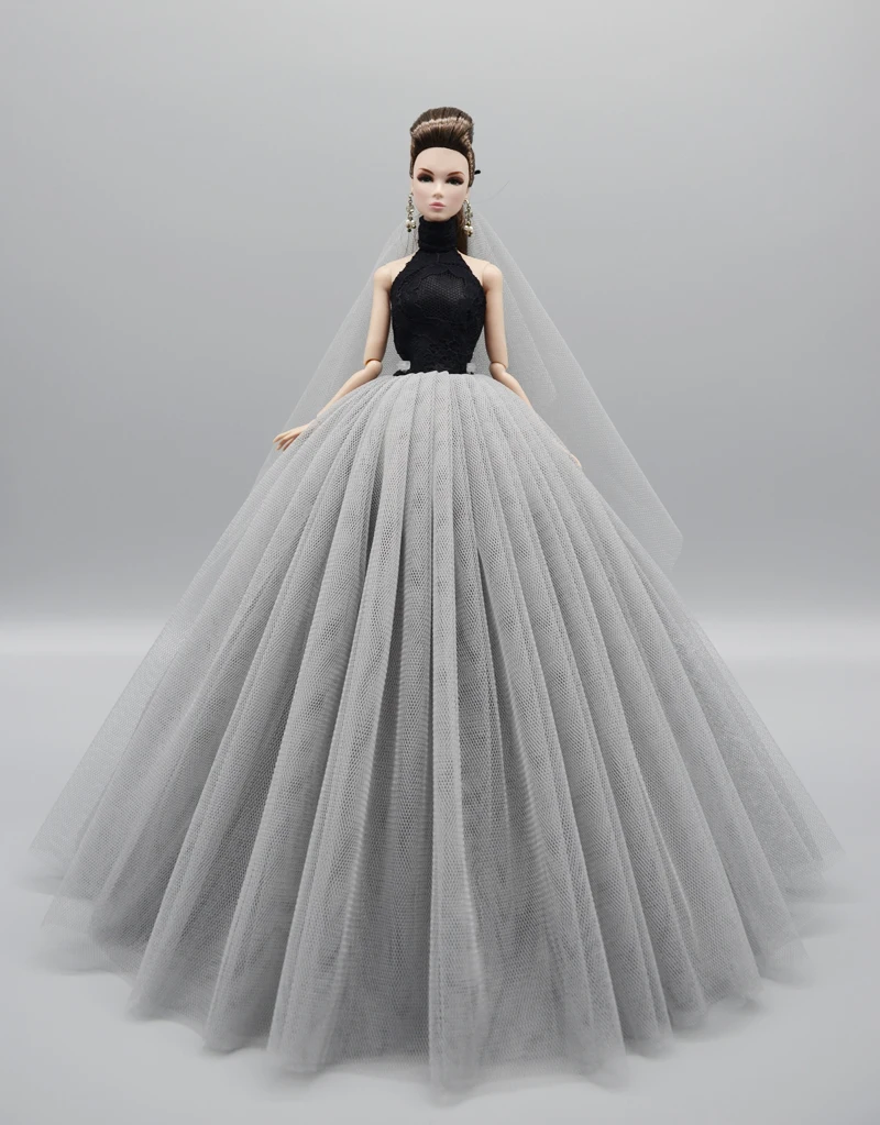 Vestido De Novia Para Muñecas De 30 Cm – Falda De Princesa Con Velo, Ropa Para American Girl Y BJD 1/6, Traje De Noche Para Muñecas