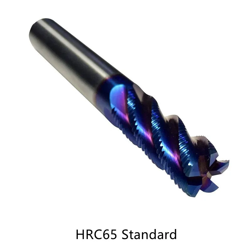 HRC65 D14/16/18/20*100MM 5Flutes tungsten solide Roughing End Mills Spiral Bit Milling Tools Carbide CNC Router bits