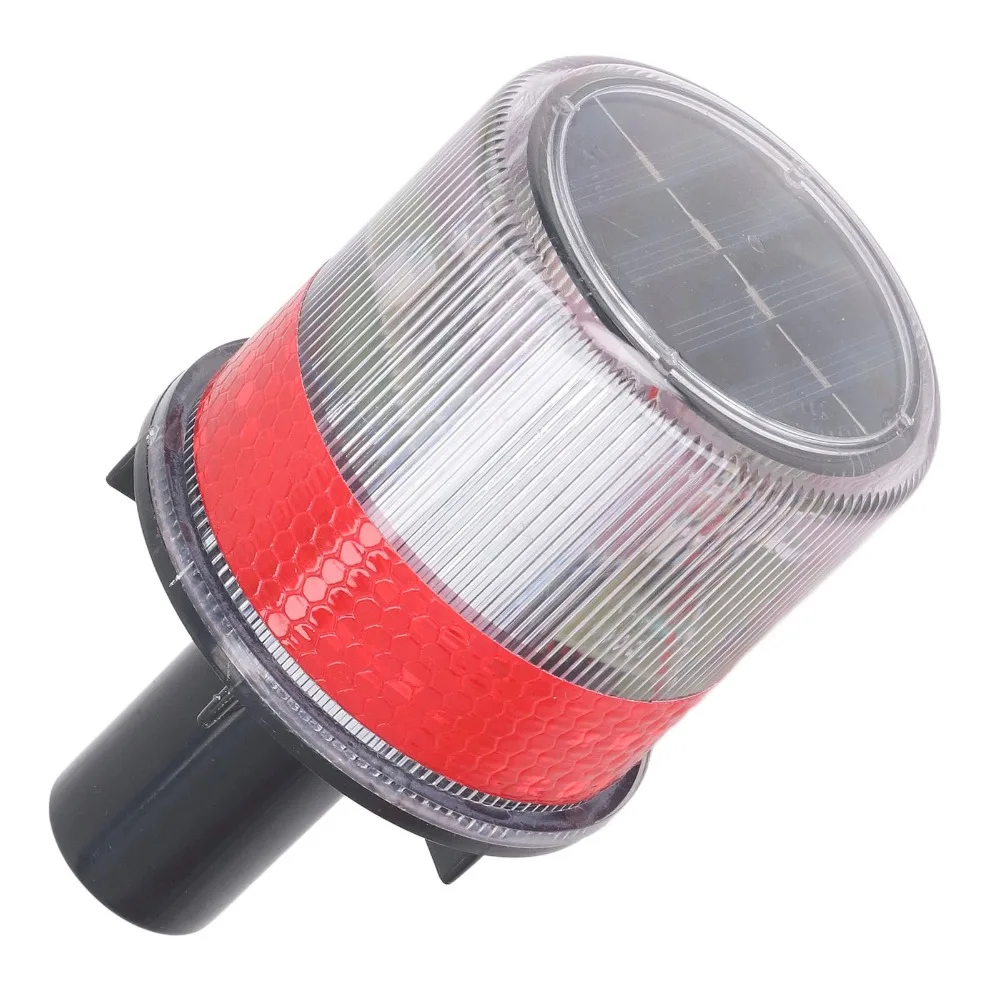 PC Shell LED Alarm Light Reflective Design Waterproof Solar Powered Strobe Light Switch Control Solar Powered LED Strobe Light