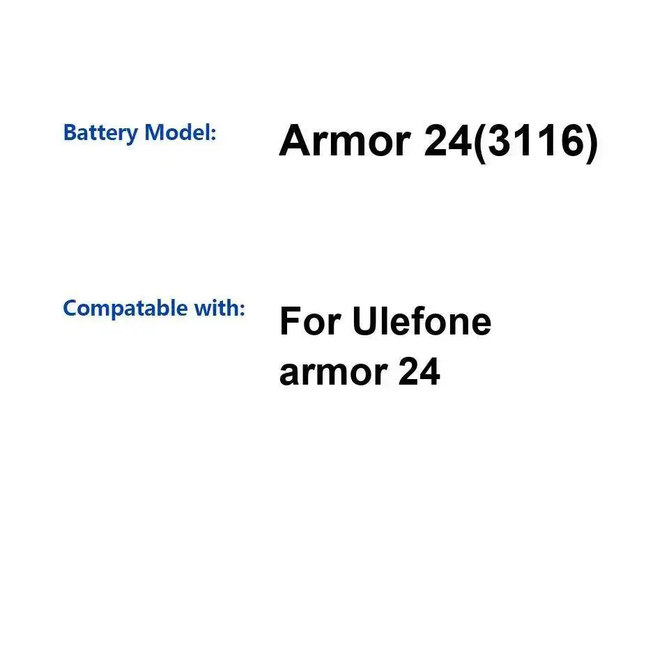 

Аккумулятор мобильного телефона высокой емкости 22000 мАч для Ulefone Armor 24 3116, надежное питание