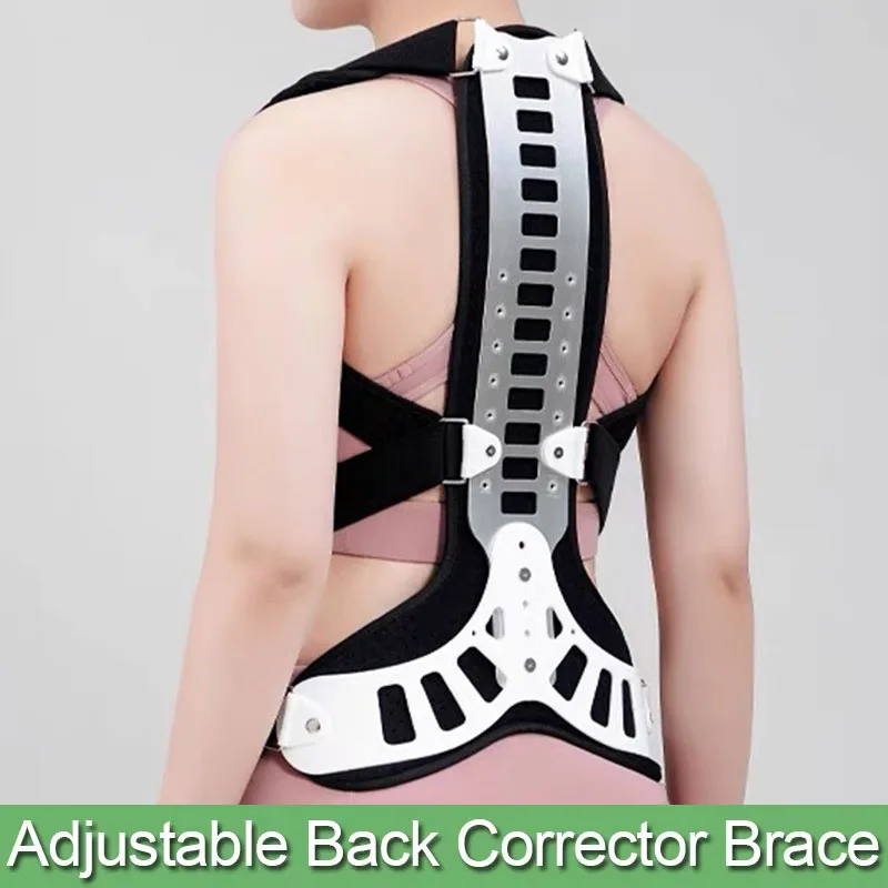 

Adjustable Aluminum Plate Lumbar Spinal Bad Back Posture Corrector Brace Humpback Orthopedic-For Children Adult Spine Support