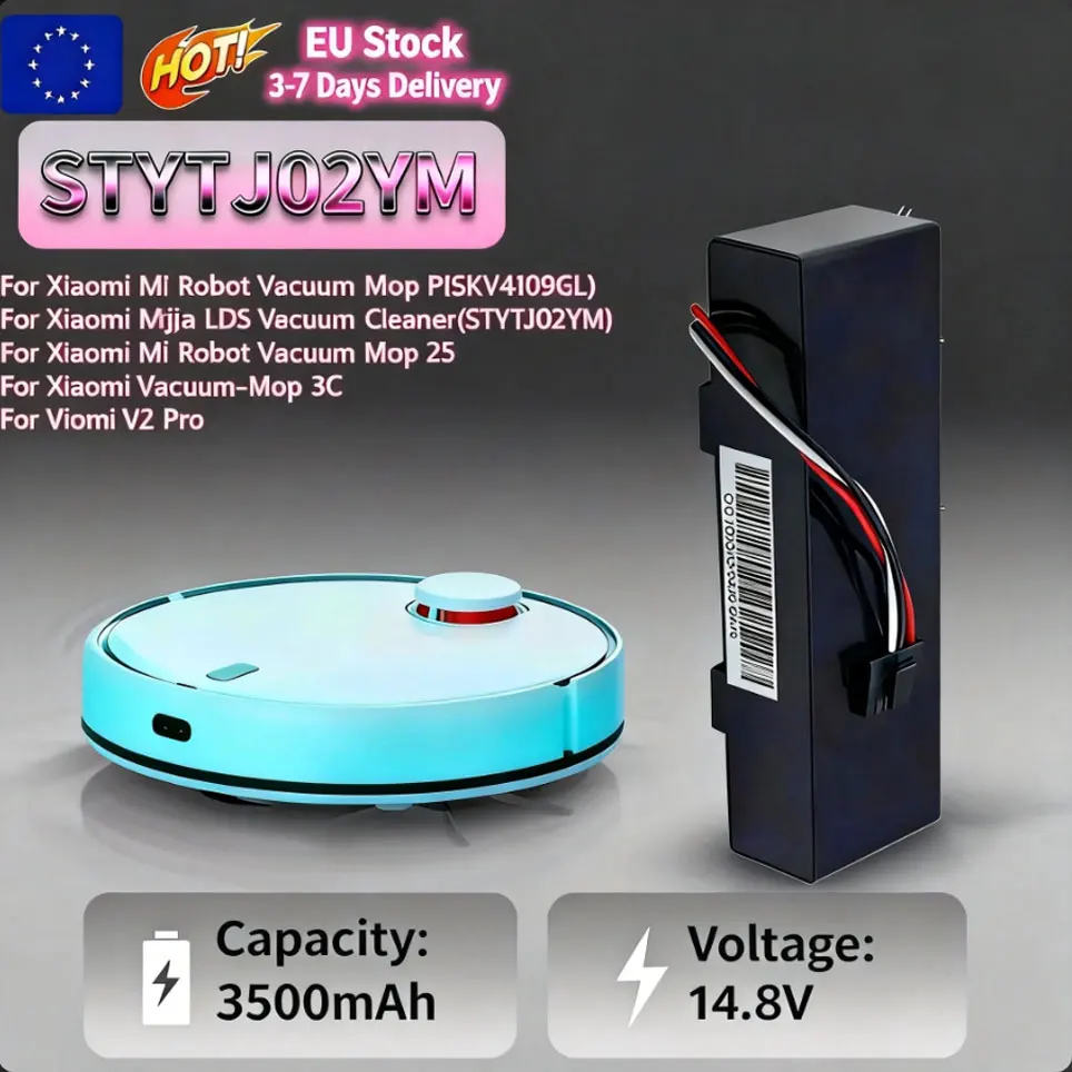 Wiederaufladbarer 18650-Akku 14,8 V für Xiaomi 2S Mijia STYTJ02YM Kehr- und Wischroboter und für Haier JX37 Staubsauger