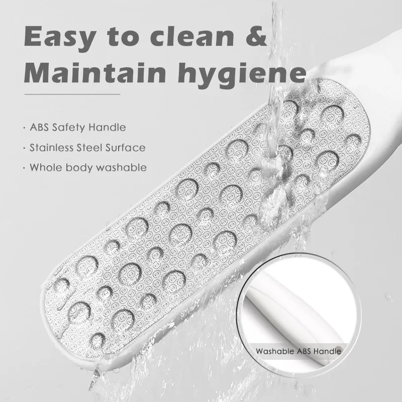 Herramienta para el cuidado de los pies, placa de pie de acero inoxidable de doble cara, limas amoladoras para pies, eliminador de callos de piel muerta