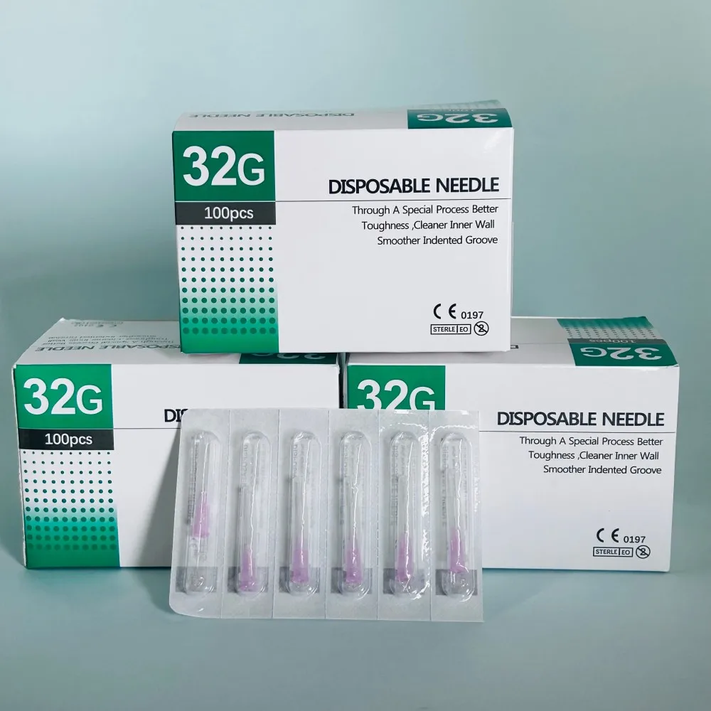 

100 шт. одноразовая игла 32 г 1,5 мм 2,5 мм 4 мм 6 мм 8 мм 13 мм безболезненная маленькая игла ручной инструмент