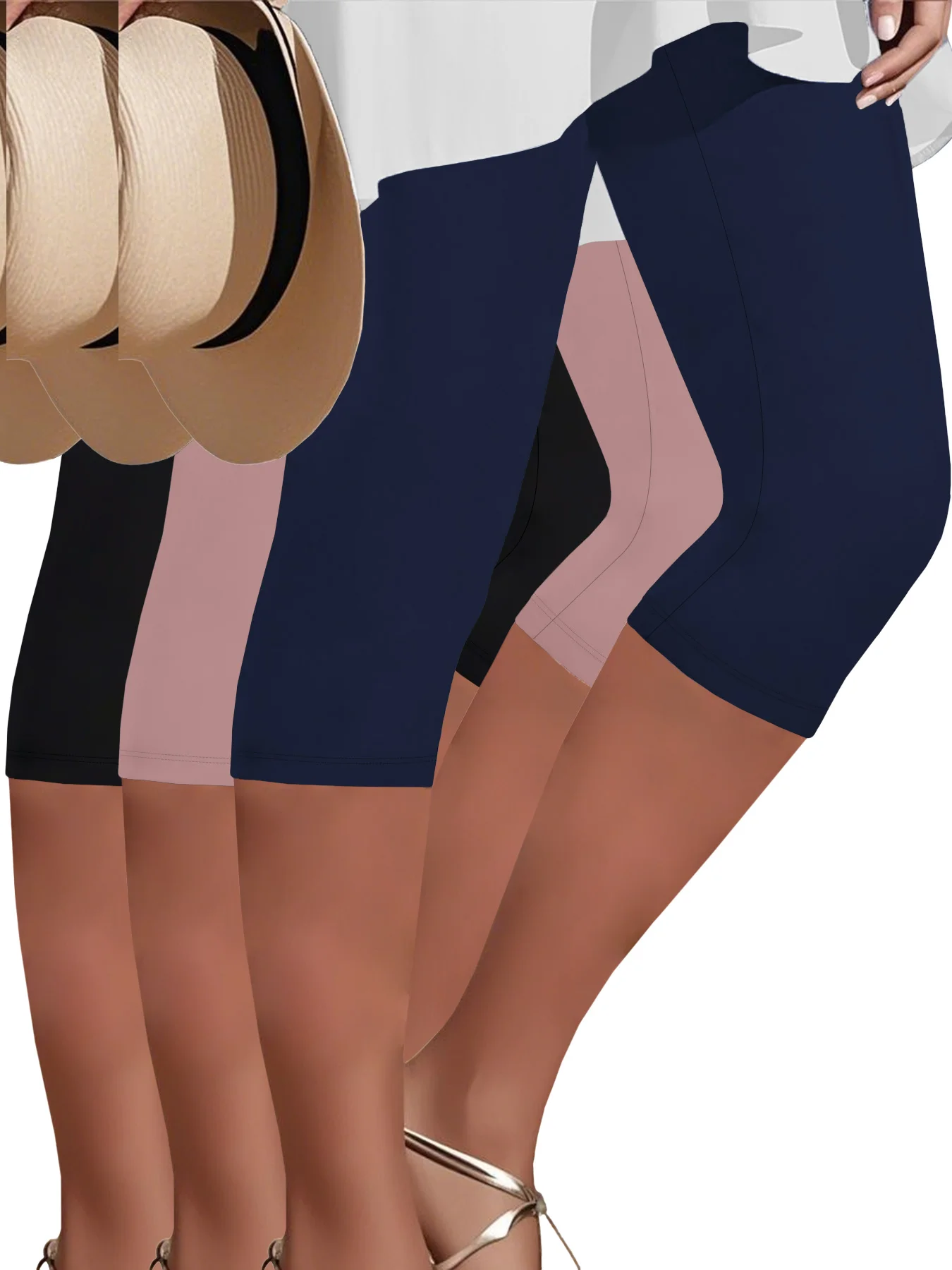 Capri Super doux pour femmes, 3 paquets, haute élasticité, respirant, sport, pas transparent, entraînement, course à pied, Yoga, Push Up, Leggings de Fitness