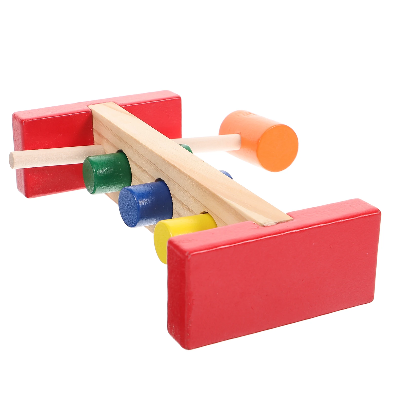 

1 Set Wooden Hammer Tapping Color Cognitive Peg Knock Plaything Educational Preschool Supply Percussion