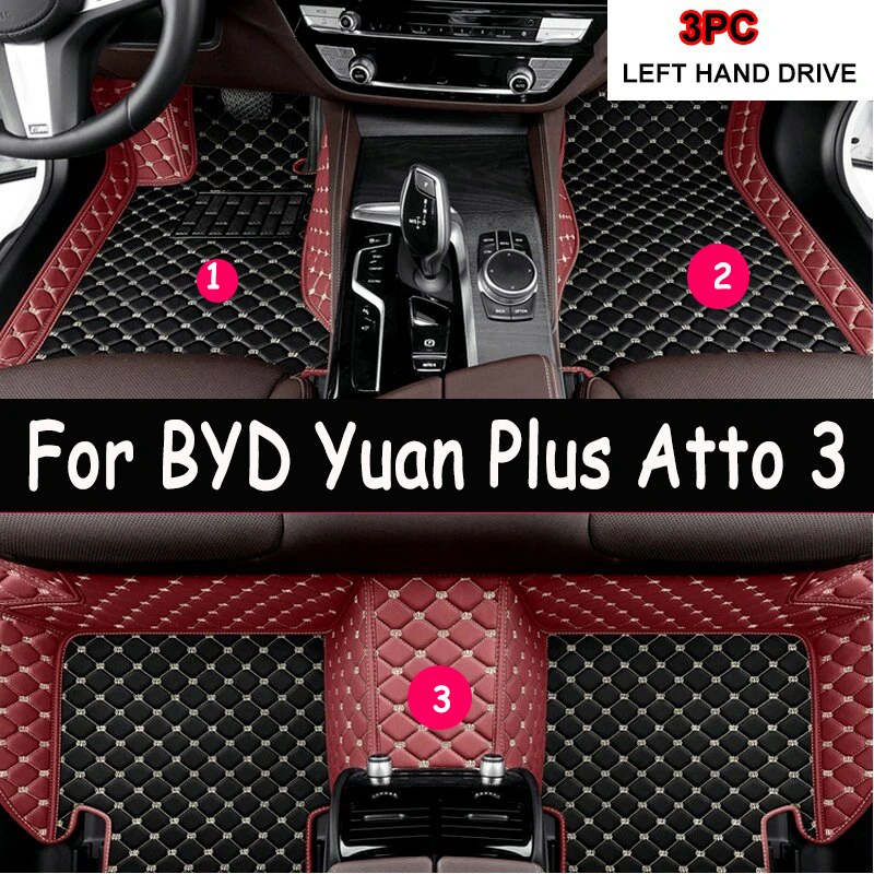 

For BYD Yuan Plus Atto 3 2021 2022 2023 Custom Waterproof Car Floor Mats Accessories