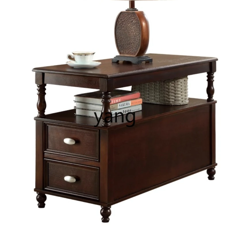 

LH solid wood sofa side cabinet corner few long storage side table narrow living room small coffee table table