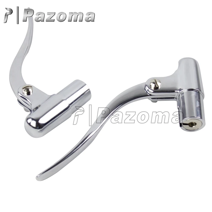 Tech Inverted Chopper Bobber Handlebar Bar End Control Lever Chrome Brake Clutch Lever for Motorcycle