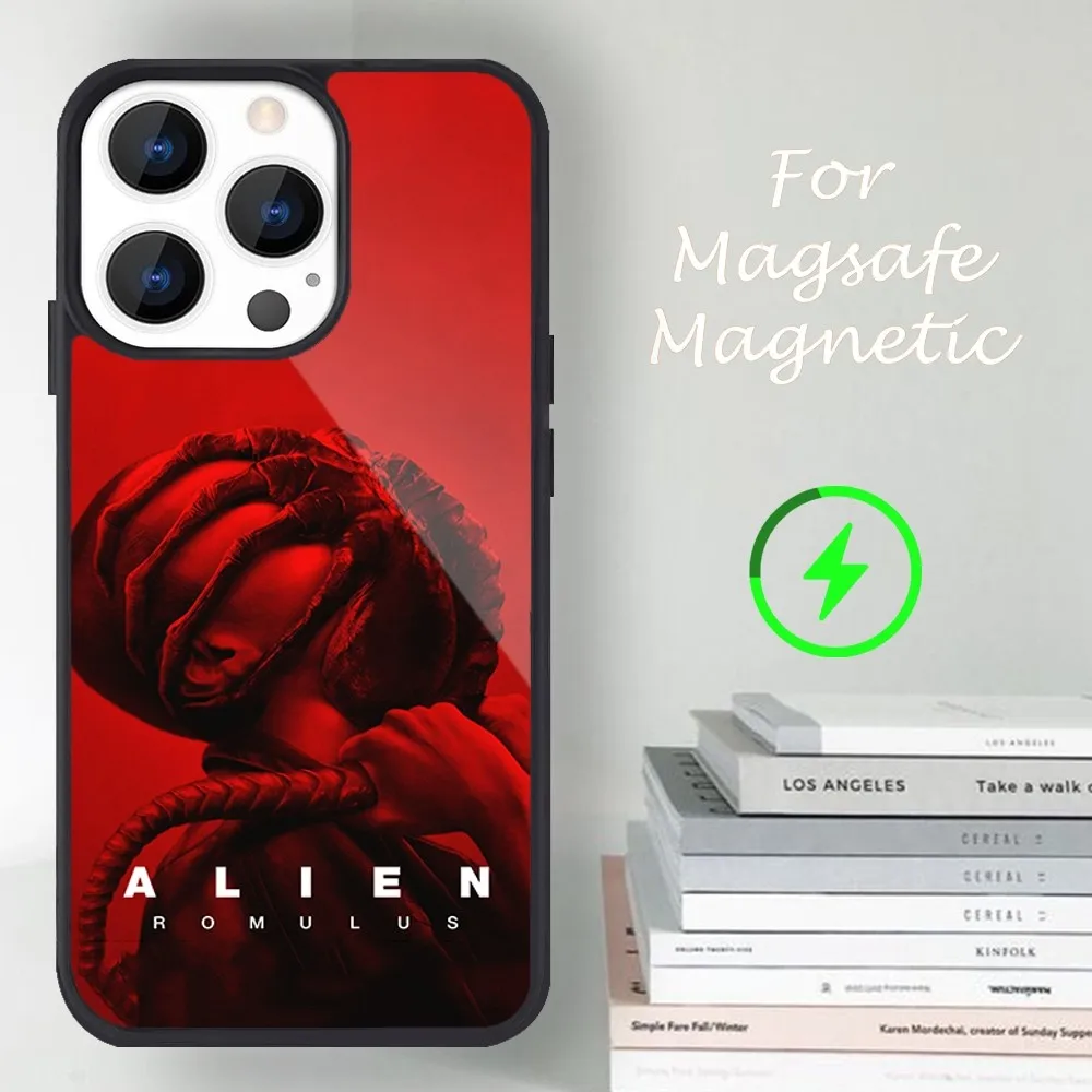 Movie A-Alien Romulus Phone Case For iPhone 14 13 12 11 15 Pro Max Magsafe Magnetic