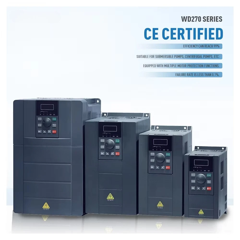 WOLONG WD270-0110G3 High Performance 11kW DC/AC Solar Pump Inverter 99% Efficiency 18-Month Warranty Single/Three Phase for